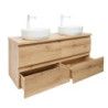 Koupelnová skříňka s umyvadlem SAT B-Way 119x50x45 cm dub mat BWAY2120OAKDU2B