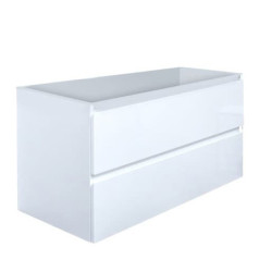 Koupelnová skříňka s krycí deskou SAT B-Way 99x50x45 cm bílá lesk BWAY2100WDOAK