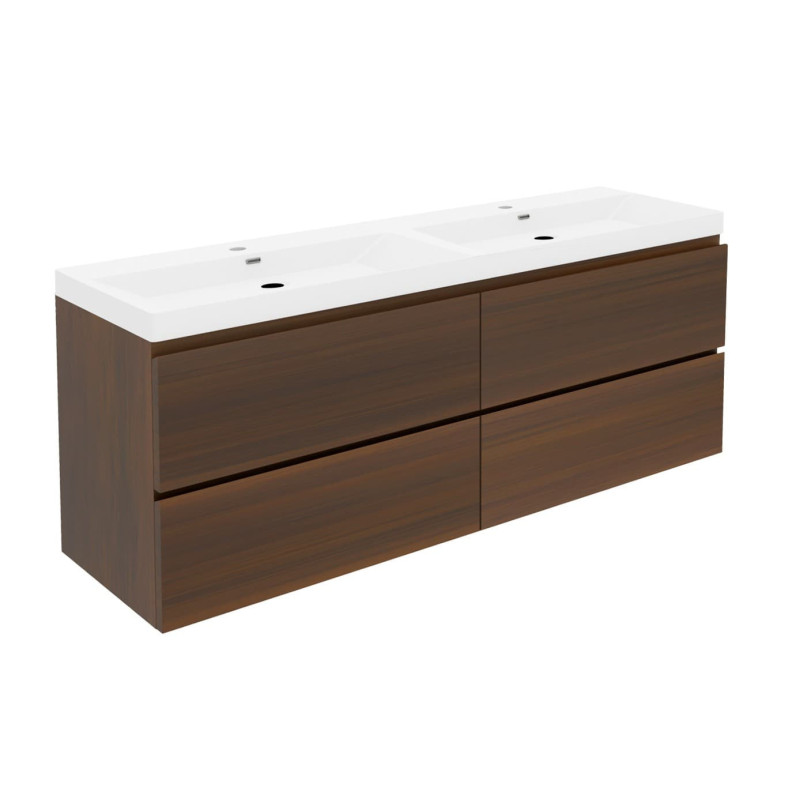 Koupelnová skříňka s umyvadlem SAT B-Way 119x50x45 cm ořech mat BWAY2120NUTU4