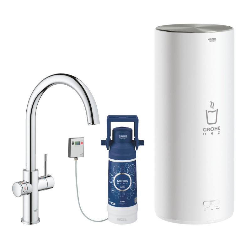 Dřezová baterie GROHE Red s výpustí chrom 30079001