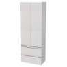 Koupelnová skříňka vysoká SAT Cube Way 60x163x33 cm bílá mat CUBE3DV602D2ZBP