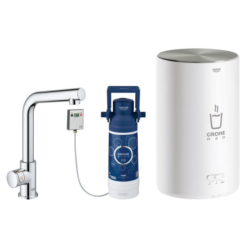 Dřezová baterie GROHE Red s výpustí chrom 30339001