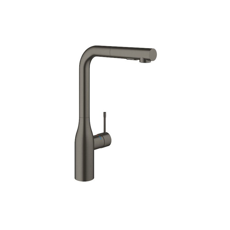 Dřezová baterie GROHE Essence New s vytahovací sprškou Brushed Hard Graphite 30270AL0