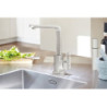 Dřezová baterie GROHE Eurocube s otočným raménkem supersteel 31255DC0