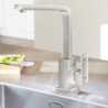 Dřezová baterie GROHE Eurocube s otočným raménkem supersteel 31255DC0