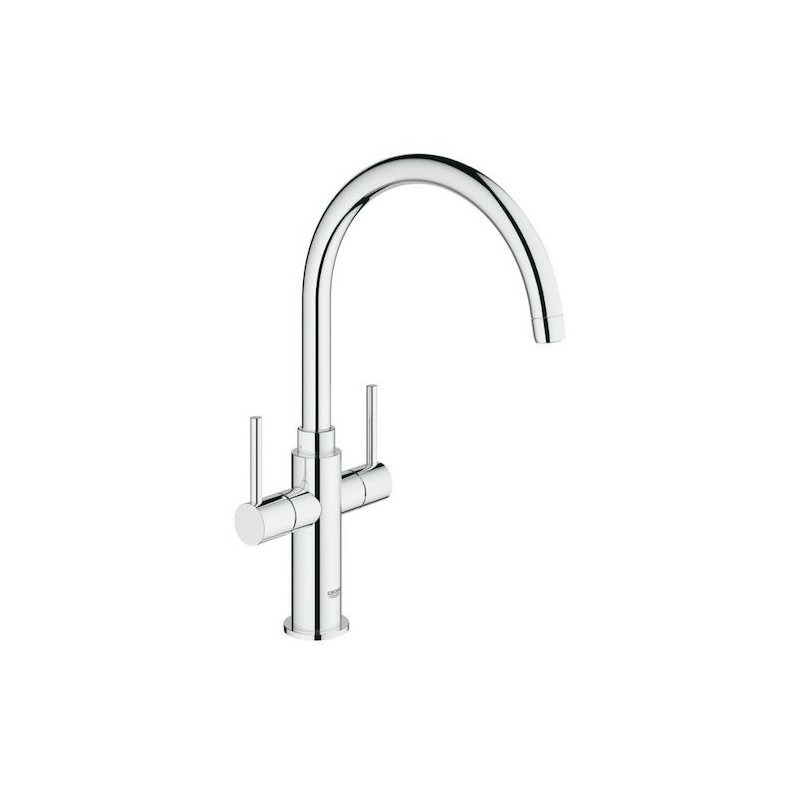 Dřezová baterie GROHE Ambi s otočným ramínkem chrom 30190000