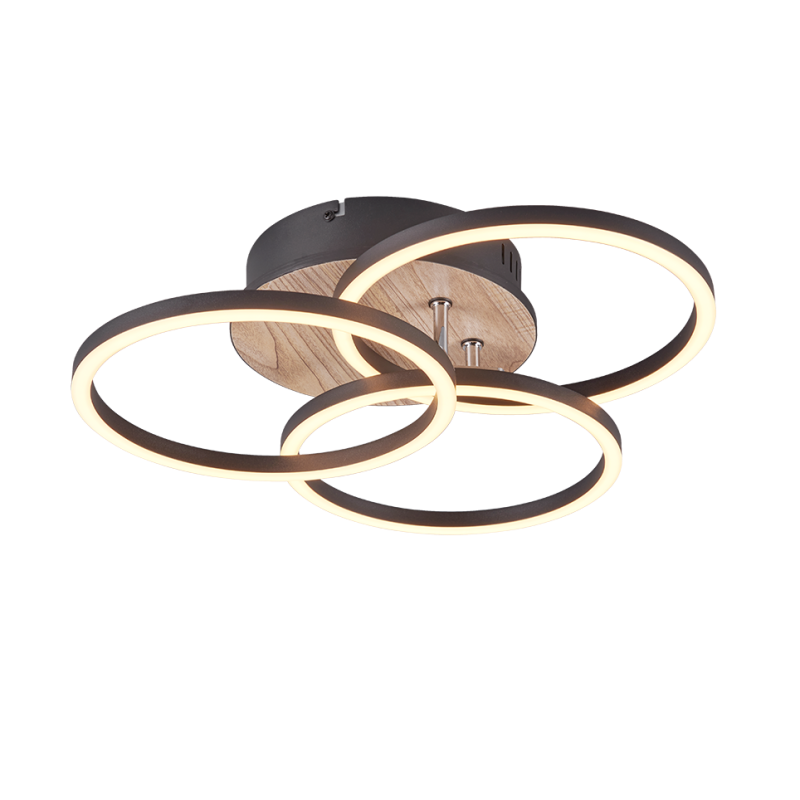 LED stropní osvětlení Reality Circle dřevodekor R62823135