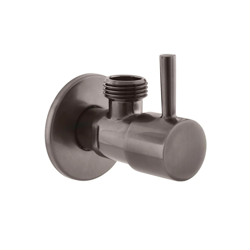 Rohový ventil RAV Slezák 1/2"x3/8" s filtrem metal grey kartáčovaná RV0238MGK