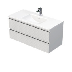 Koupelnová skříňka s umyvadlem SAT Cube Way 100x47,5x46 cm bílá mat CUBE3D1002ZBMOD