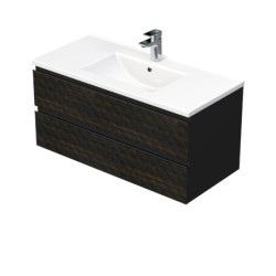 Koupelnová skříňka s umyvadlem SAT Cube Way 100x47,5x46 cm hnědá mat CUBE3D1002ZHMOD