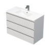 Koupelnová skříňka s umyvadlem SAT Cube Way 100x71x46 cm bílá mat CUBE3D1003ZBMOD