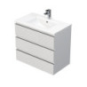 Koupelnová skříňka s umyvadlem SAT Cube Way 80x71x46 cm bílá mat CUBE3D803ZBMOD