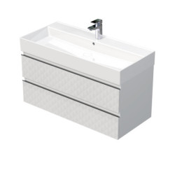 Koupelnová skříňka s umyvadlem SAT Cube Way 100x47,5x46 cm bílá mat CUBE3D461002ZBSAT