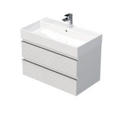 Koupelnová skříňka s umyvadlem SAT Cube Way 80x47,5x46 cm bílá mat CUBE3D46802ZBSAT