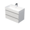 Koupelnová skříňka s umyvadlem SAT Cube Way 80x47,5x46 cm bílá mat CUBE3D46802ZBSAT