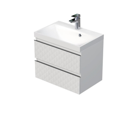 Koupelnová skříňka s umyvadlem SAT Cube Way 60x47,5x40 cm bílá mat CUBE3D602ZB