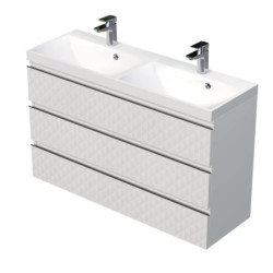 Koupelnová skříňka s umyvadlem SAT Cube Way 120x71x40 cm bílá mat CUBE3D1203ZB