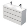 Koupelnová skříňka s umyvadlem SAT Cube Way 120x71x40 cm bílá mat CUBE3D1203ZB