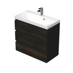 Koupelnová skříňka s umyvadlem SAT Cube Way 80x71x40 cm hnědá mat CUBE3D803ZH