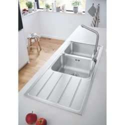 Dřezová baterie GROHE Minta s otočným raménkem supersteel 31375DC0
