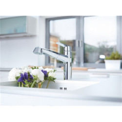 Dřezová baterie GROHE Eurodisc s vytahovací sprškou chrom 32257002