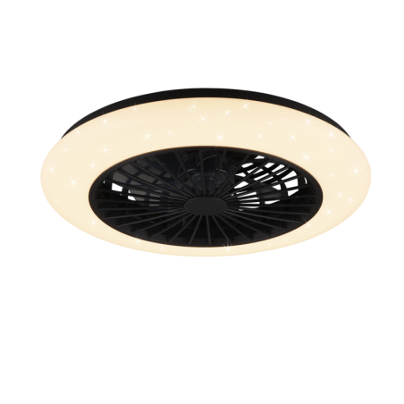 LED ventilátor Reality Stralsund černá R62522132