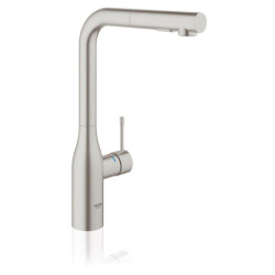 Dřezová baterie GROHE Essence New s vytahovací sprškou supersteel 30270DC0
