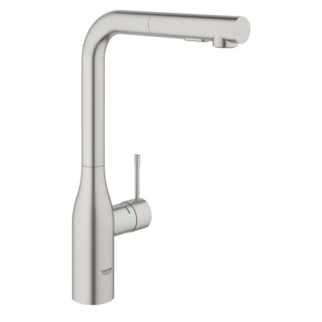 Dřezová baterie GROHE Essence New s vytahovací sprškou supersteel 30270DC0