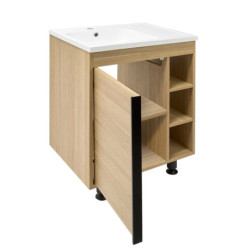 Koupelnová skříňka s umyvadlem Naturel Lucca 59x70x45 cm dub mat LUCCA60D