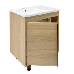 Koupelnová skříňka s umyvadlem Naturel Lucca 59x70x45 cm dub mat LUCCA60D