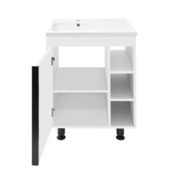 Koupelnová skříňka s umyvadlem Naturel Lucca 59x70x45 cm bílá lesk LUCCA60W