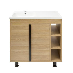 Koupelnová skříňka s umyvadlem Naturel Lucca 79x70x45 cm dub mat LUCCA80D