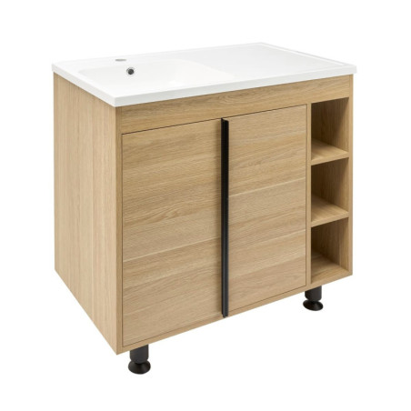 Koupelnová skříňka s umyvadlem Naturel Lucca 79x70x45 cm dub mat LUCCA80D