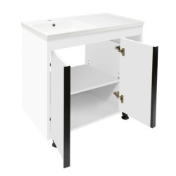 Koupelnová skříňka s umyvadlem Naturel Lucca 79x70x45 cm bílá lesk LUCCA80W