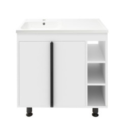 Koupelnová skříňka s umyvadlem Naturel Lucca 79x70x45 cm bílá lesk LUCCA80W