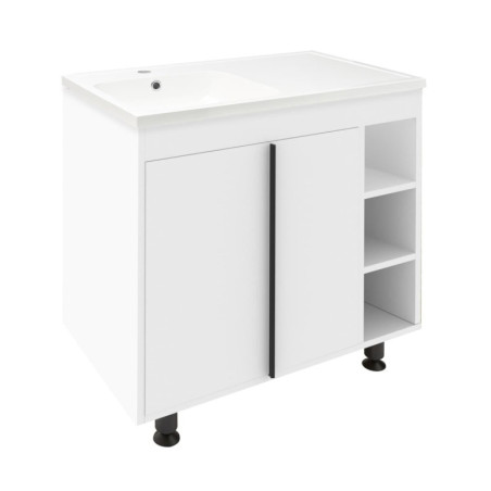 Koupelnová skříňka s umyvadlem Naturel Lucca 79x70x45 cm bílá lesk LUCCA80W