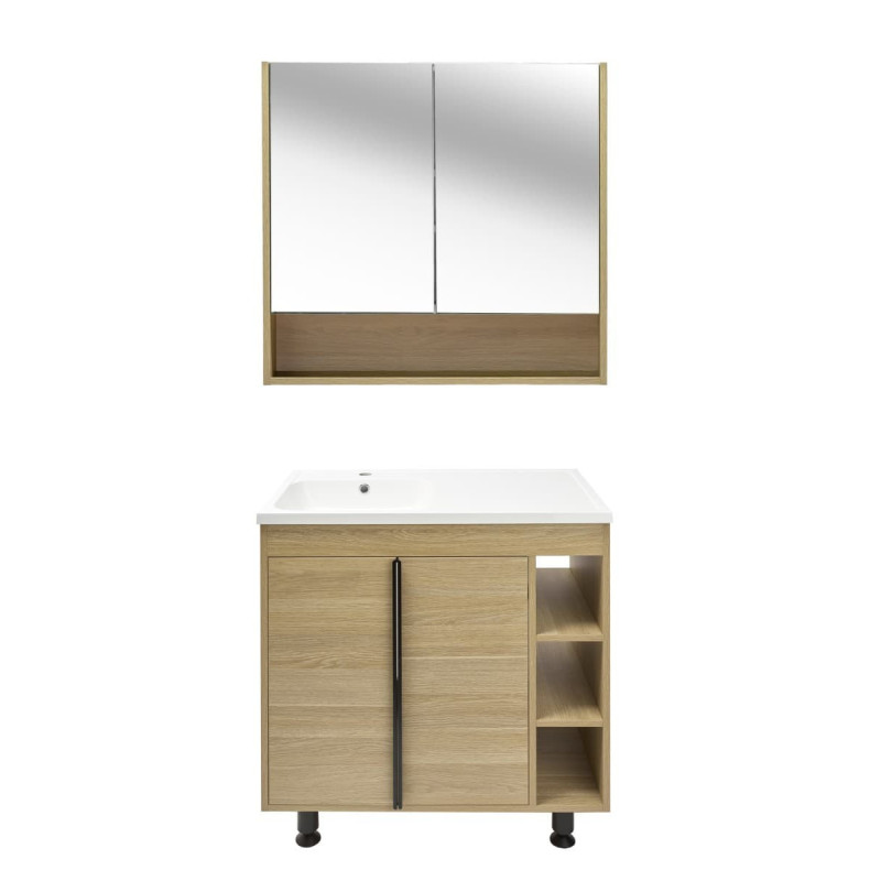 Koupelnová skříňka s umyvadlem Naturel Lucca 79x70x45 cm dub mat LUCCASET80D