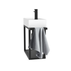 Koupelnová skříňka s umyvadlem SAT B-Way 39,5x40x21,5 cm černá mat BWAY40FRAME