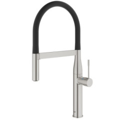 Dřezová baterie GROHE Essence New s vytahovací sprškou supersteel 30294DC0