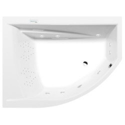 Masážní vana Polysan Tandem 170x130 cm Highline Hydro akrylát levá 96611.5010