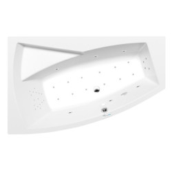 Masážní vana Polysan Evia 160x100 cm Highline Hydro-Air akrylát levá 11611.6010