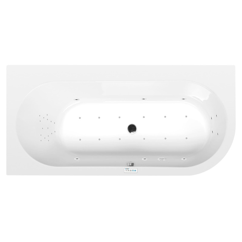 Masážní vana Polysan Astra 165x80 cm Highline Hydro-Air akrylát levá 33611.6010