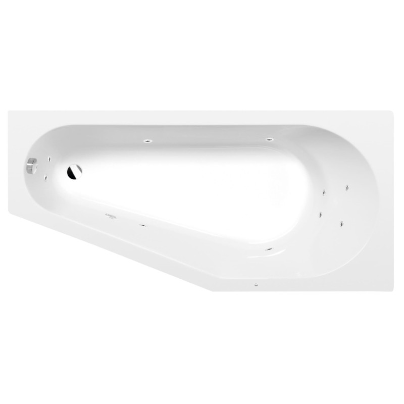 Masážní vana Polysan Projekta 160x80 cm Active Hydro akrylát pravá 21111.1010