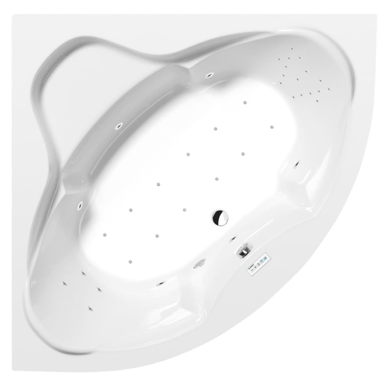 Masážní vana Polysan Simona 140x140 cm Highline Hydro-Air akrylát levá i pravá 96111.6010