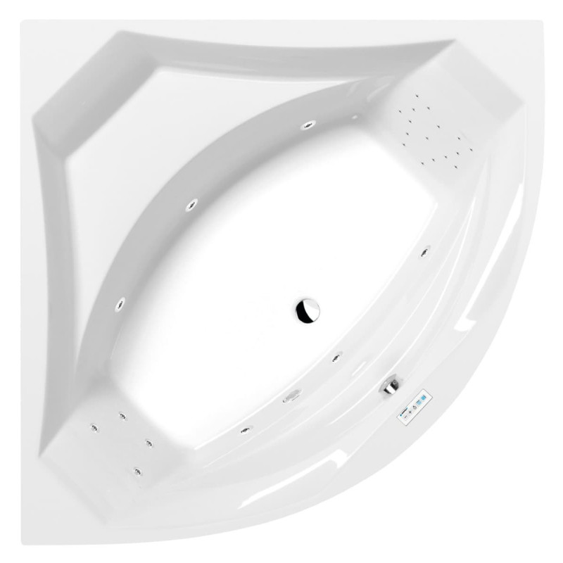 Masážní vana Polysan Rosana 140x140 cm Highline Hydro akrylát levá i pravá 64119.5010