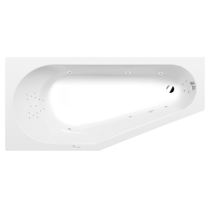 Masážní vana Polysan Tigra 150x75 cm Highline Hydro akrylát levá 72928.5010