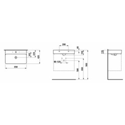 Umyvadlo Laufen Val 65x42 cm otvor pro baterii uprostřed H8102844001041