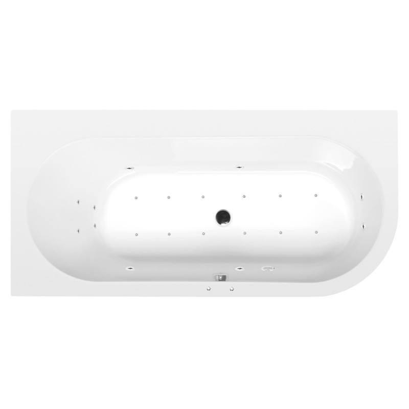 Masážní vana Polysan Astra 165x80 cm Active Hydro-Air akrylát levá 33611.2010