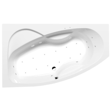 Masážní vana Polysan Mamba 160x95 cm Active Hydro-Air akrylát levá 27111.2010