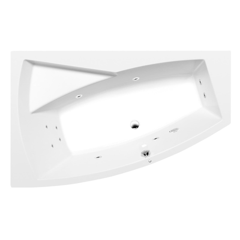 Masážní vana Polysan Evia 160x100 cm Active Hydro akrylát levá 11611.1010